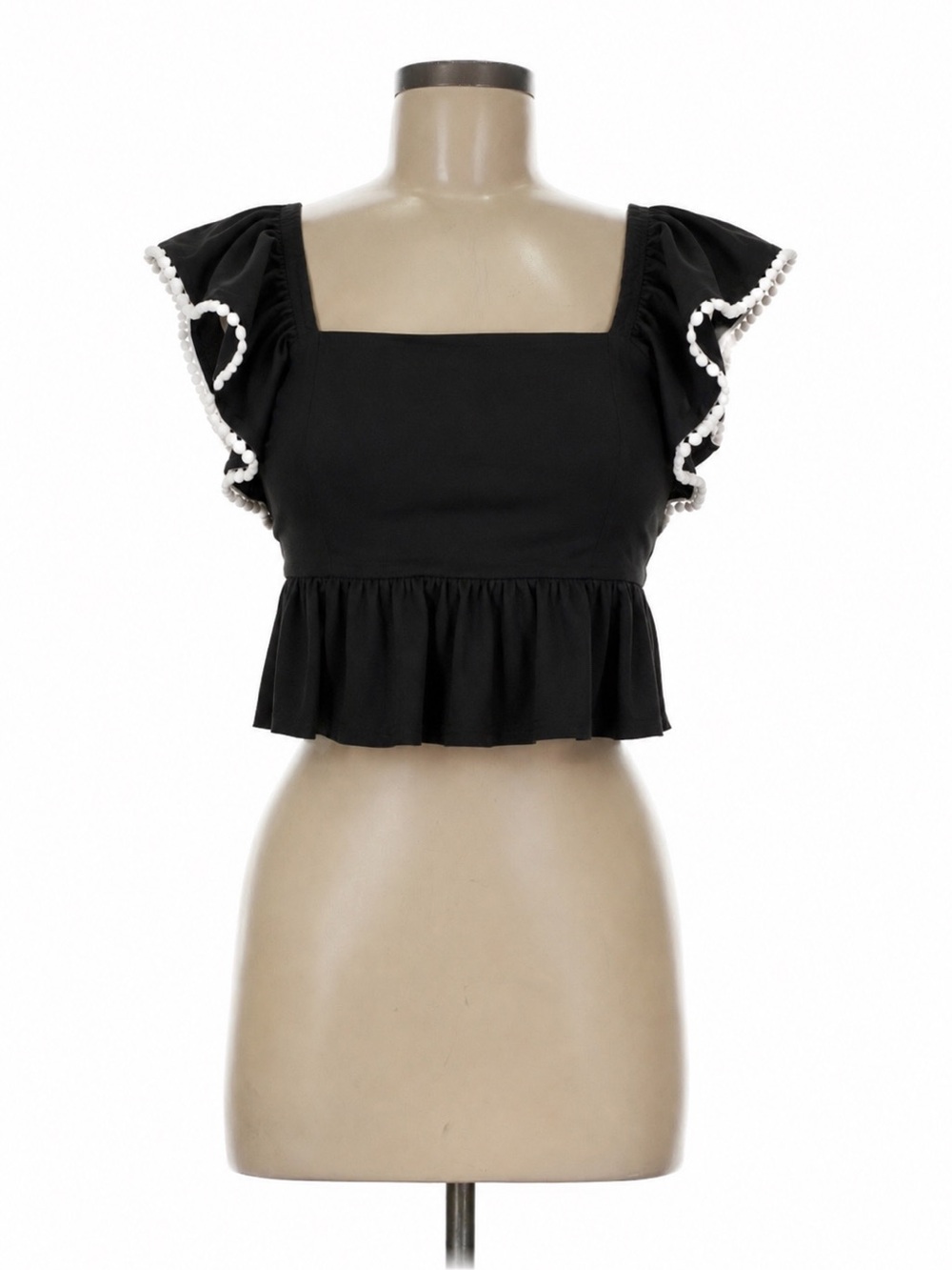 Francesca’s Clara Bow Back Peplum Blouse